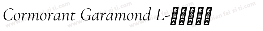 Cormorant Garamond L字体转换